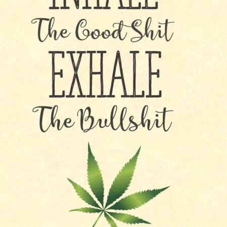 Inhale The Good Shit Exhale The Bullshit Cannabis Journal: Marijuana Log Book, Cannabis Review Journal, Marijuana Strains, Marijuana Strain Notebook
