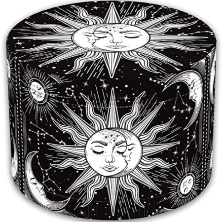 JOYTOP Grinder, 2.5 inch Vintage Boho Sun and Moon Grinder (Black & White)