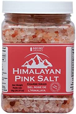 INDO BIO ORGANICS Himalayan Pink Rock Salt 2.20 lbs (35.27 oz) (Pack of 1)